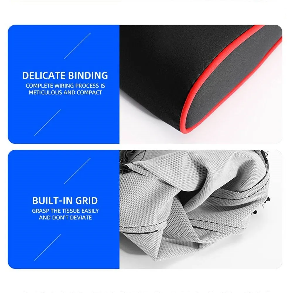 2-in-1 Car Armrest Pad Paper Tissue Holder Towel Box Central Arm