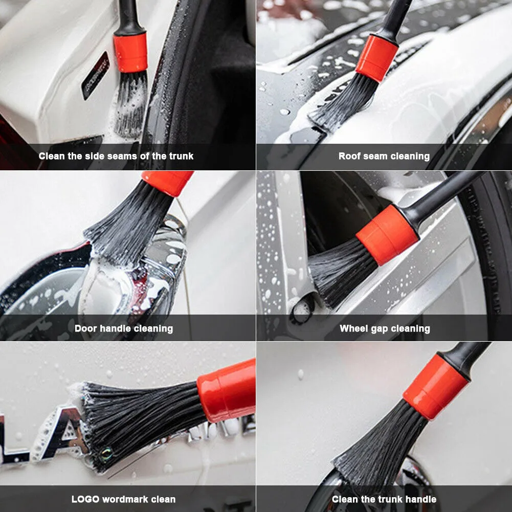 3 Pcs Car Wheel Cleaning Brush Kit Imitation Wool Tire Scrub