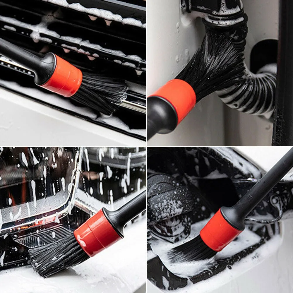 3 Pcs Car Wheel Cleaning Brush Kit Imitation Wool Tire Scrub