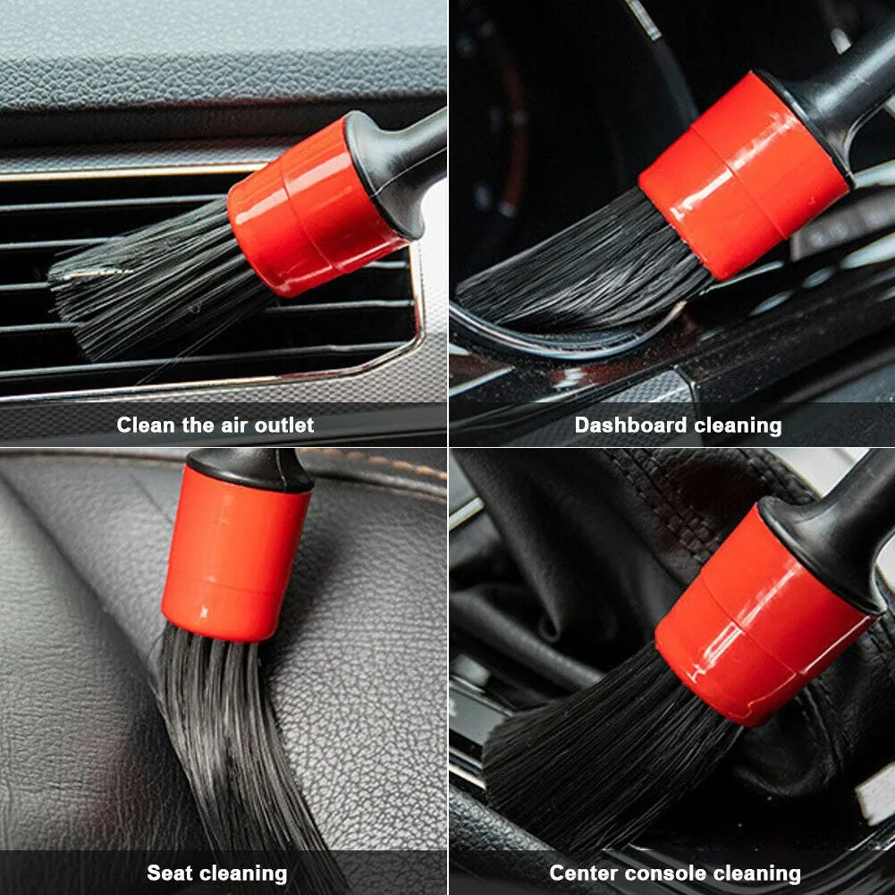 3 Pcs Car Wheel Cleaning Brush Kit Imitation Wool Tire Scrub