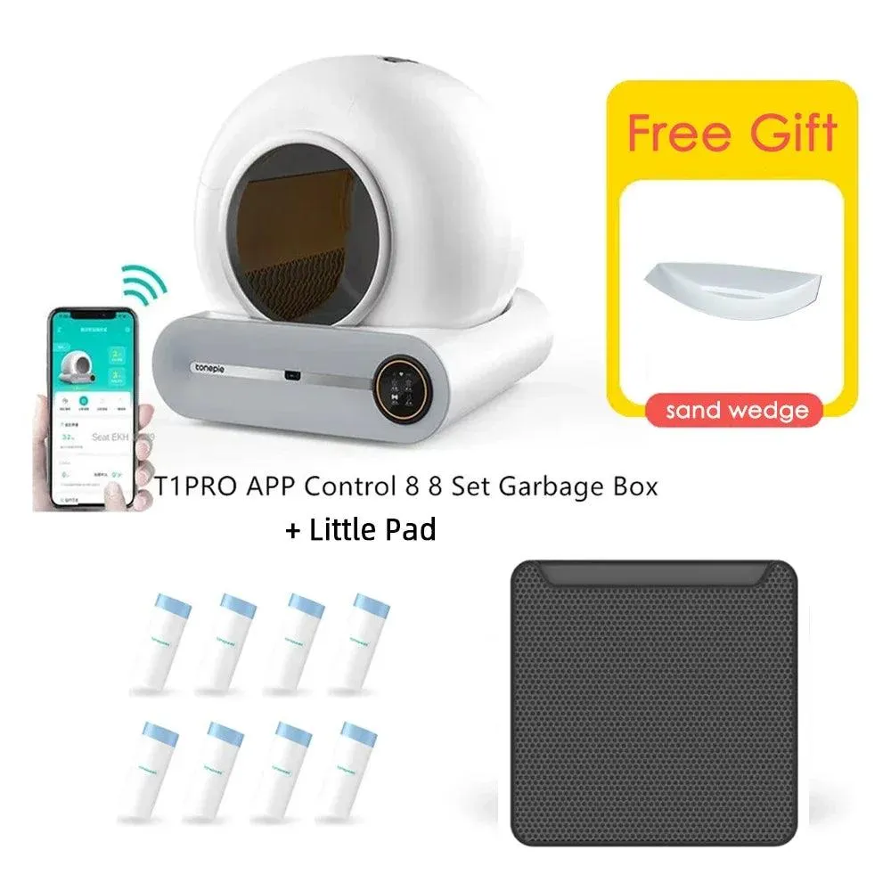 65L Smart Cat Litter Box Self-Cleaning Pet Toilet