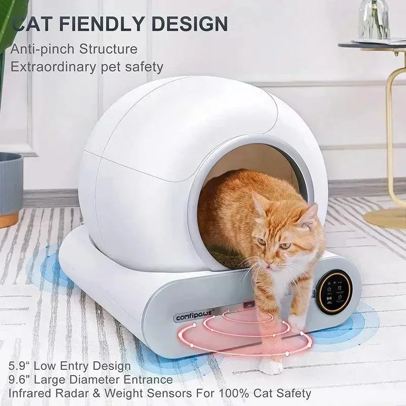 65L Smart Cat Litter Box Self-Cleaning Pet Toilet