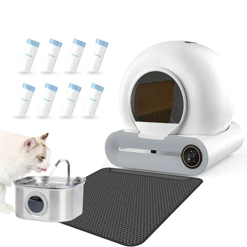 65L Smart Cat Litter Box Self-Cleaning Pet Toilet