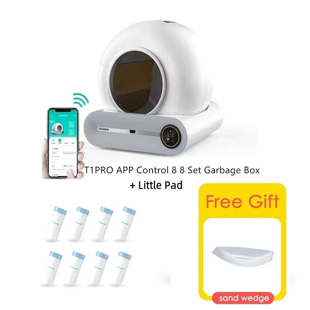 65L Smart Cat Litter Box Self-Cleaning Pet Toilet