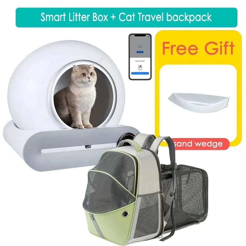 65L Smart Cat Litter Box Self-Cleaning Pet Toilet