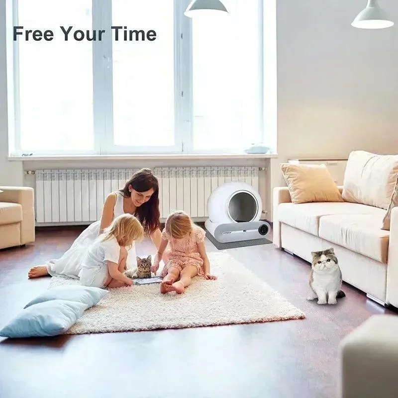 65L Smart Cat Litter Box Self-Cleaning Pet Toilet