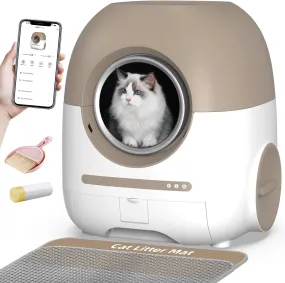 70L 10L Automatic Cat Litter Box Self Cleaning for Multi Cats, Support 5G/Anti-Pinch/Health Monitoring/Odor-Removal