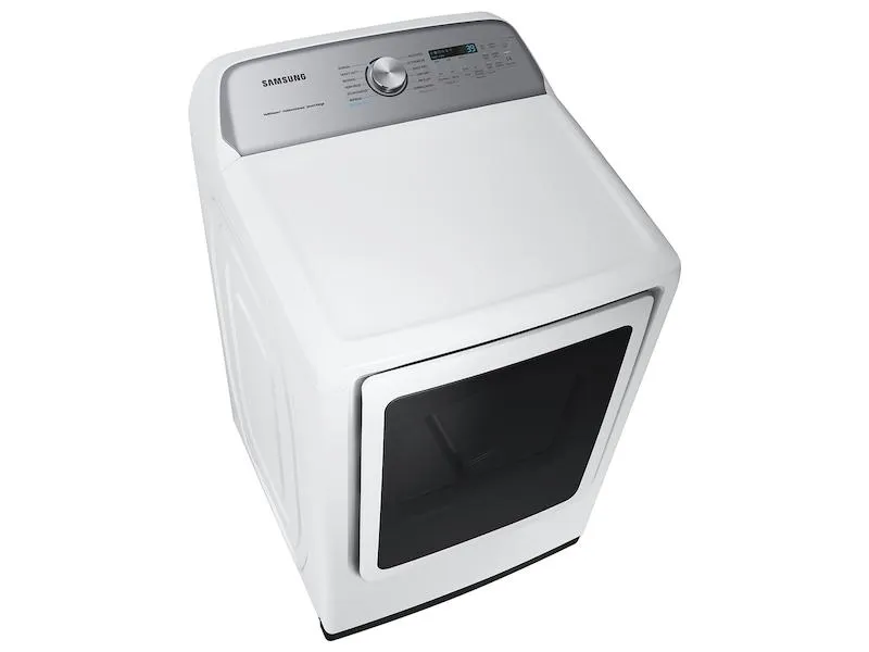 7.4 cu. ft. Smart Electric Dryer with Steam Sanitize  in White