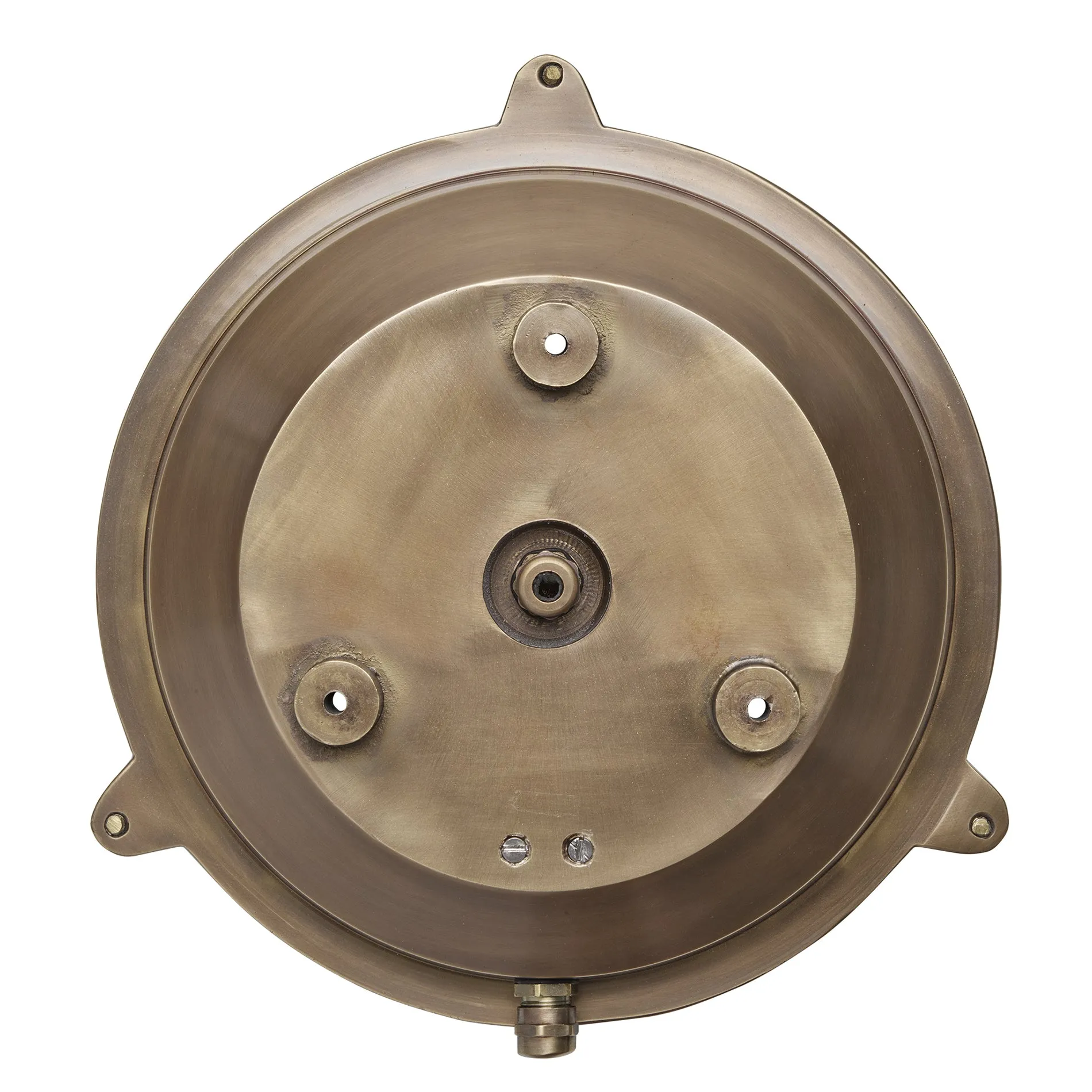 8 Inch Solid Brass Bulkhead Outdoor & Bathroom Round Wall Light with Versatile Side & Rear Wiring Options