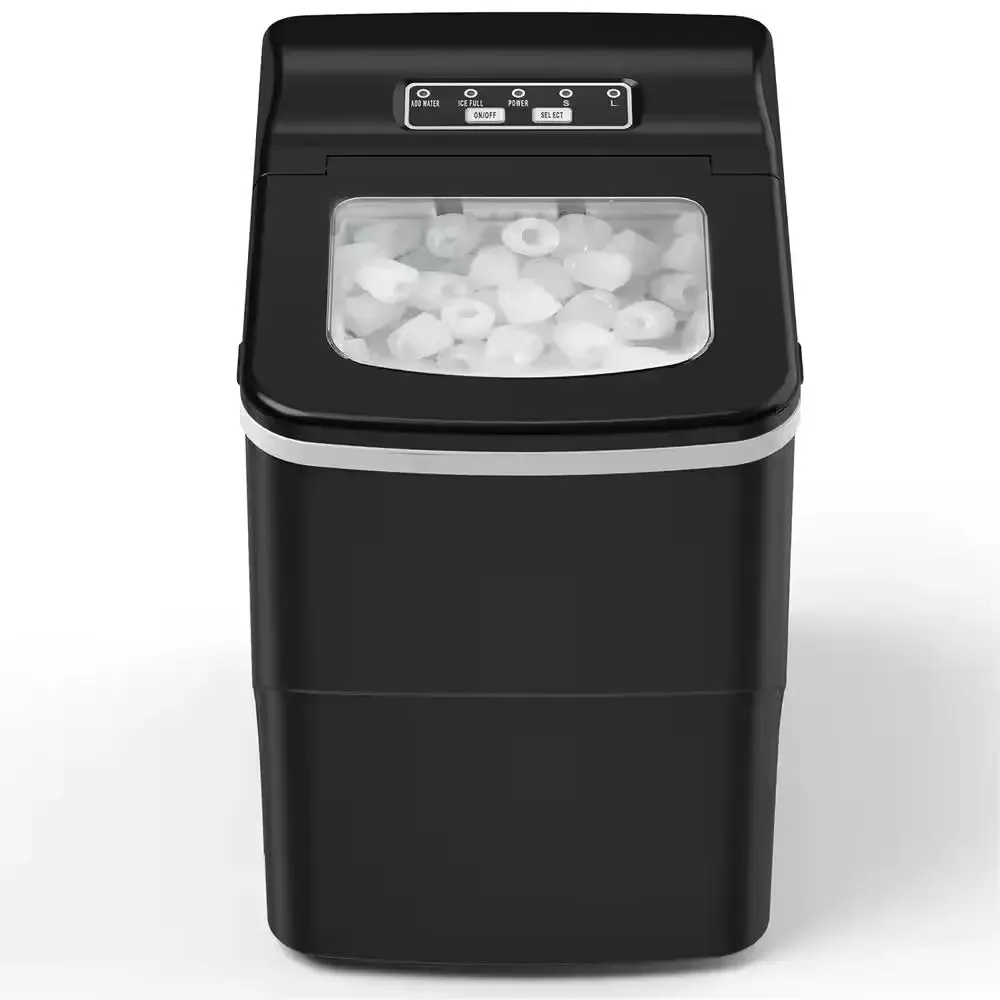8.86 In. 26 Lbs. Daily Production Bullet Ice Portable Countertop Ice Maker, 9 Bullet Ice Cubes Ready in 8 Mins in Green