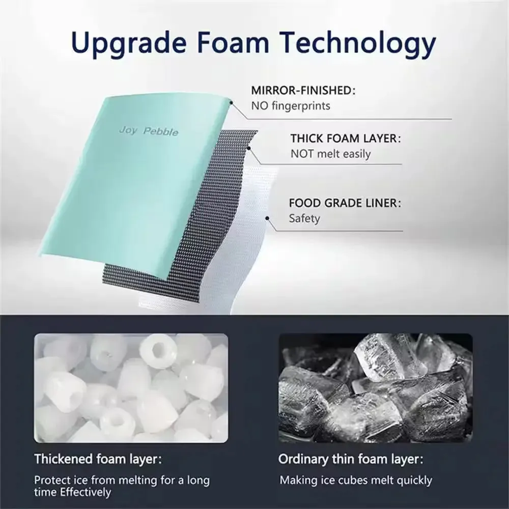 8.86 In. 26 Lbs. Daily Production Bullet Ice Portable Countertop Ice Maker, 9 Bullet Ice Cubes Ready in 8 Mins in Green