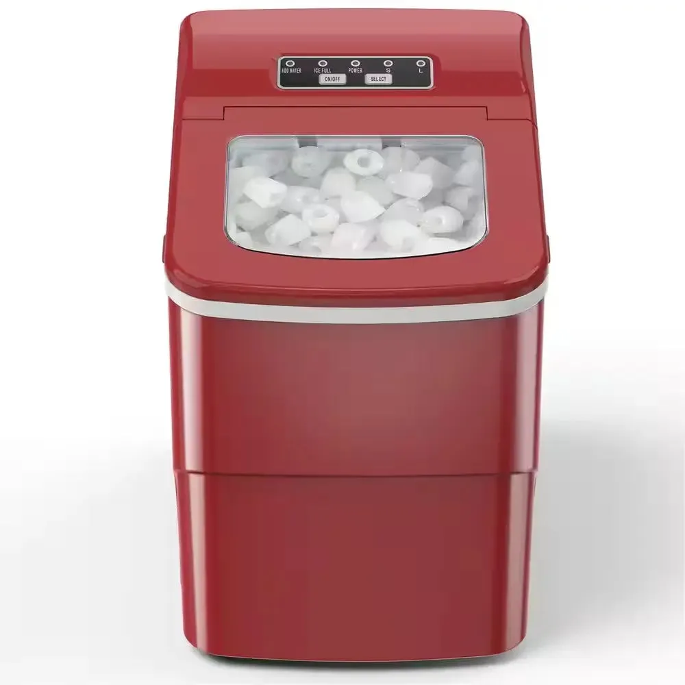 8.86 In. 26 Lbs. Daily Production Bullet Ice Portable Countertop Ice Maker, 9 Bullet Ice Cubes Ready in 8 Mins in Green