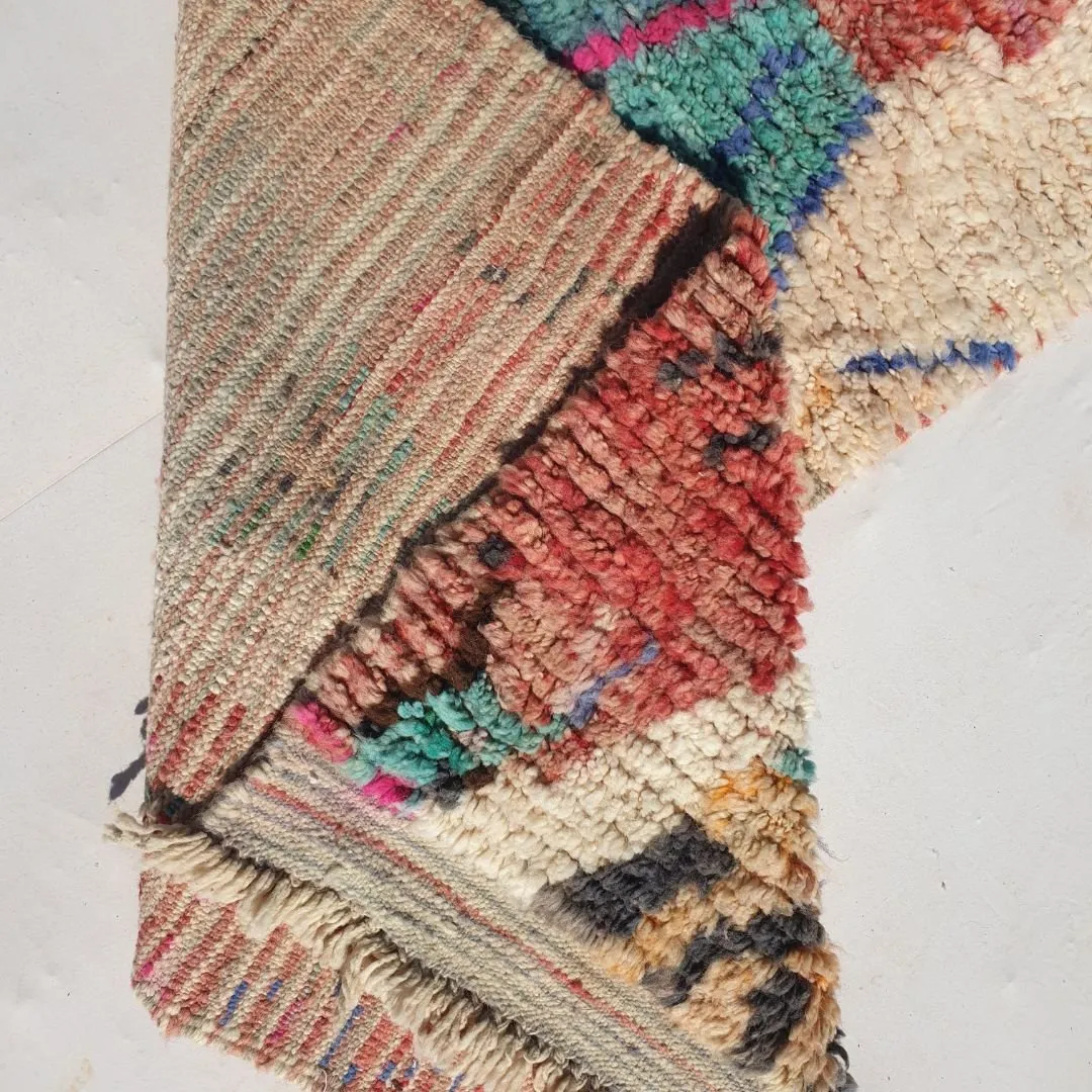 Achka Runner | Moroccan Hallway Runner Berber Boujad | 2'30x9'80 ft | 70x299 cm