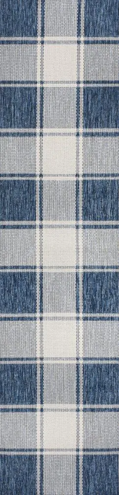 Acrylic Traditional Farmhouse Bold Gingham Indoor/Outdoor Area Rug