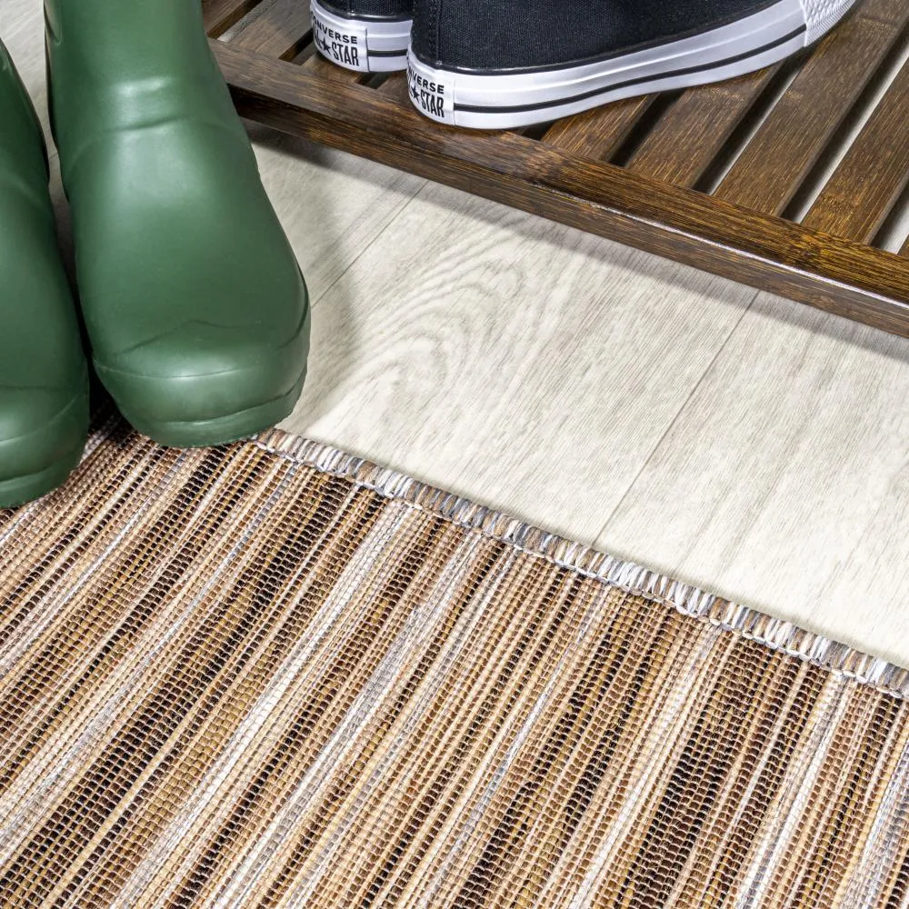 Aeran Finn Modern Farmhouse Pinstripe Area Rug