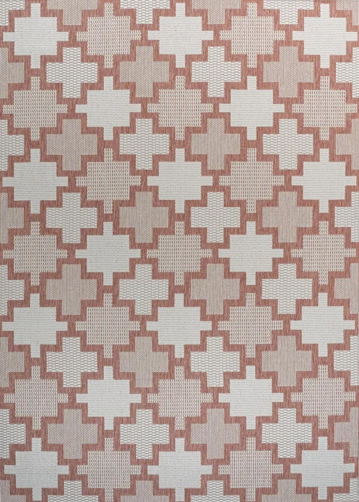 Alfresco Modern Geometric Tile Pattern Indoor/Outdoor Area Rug