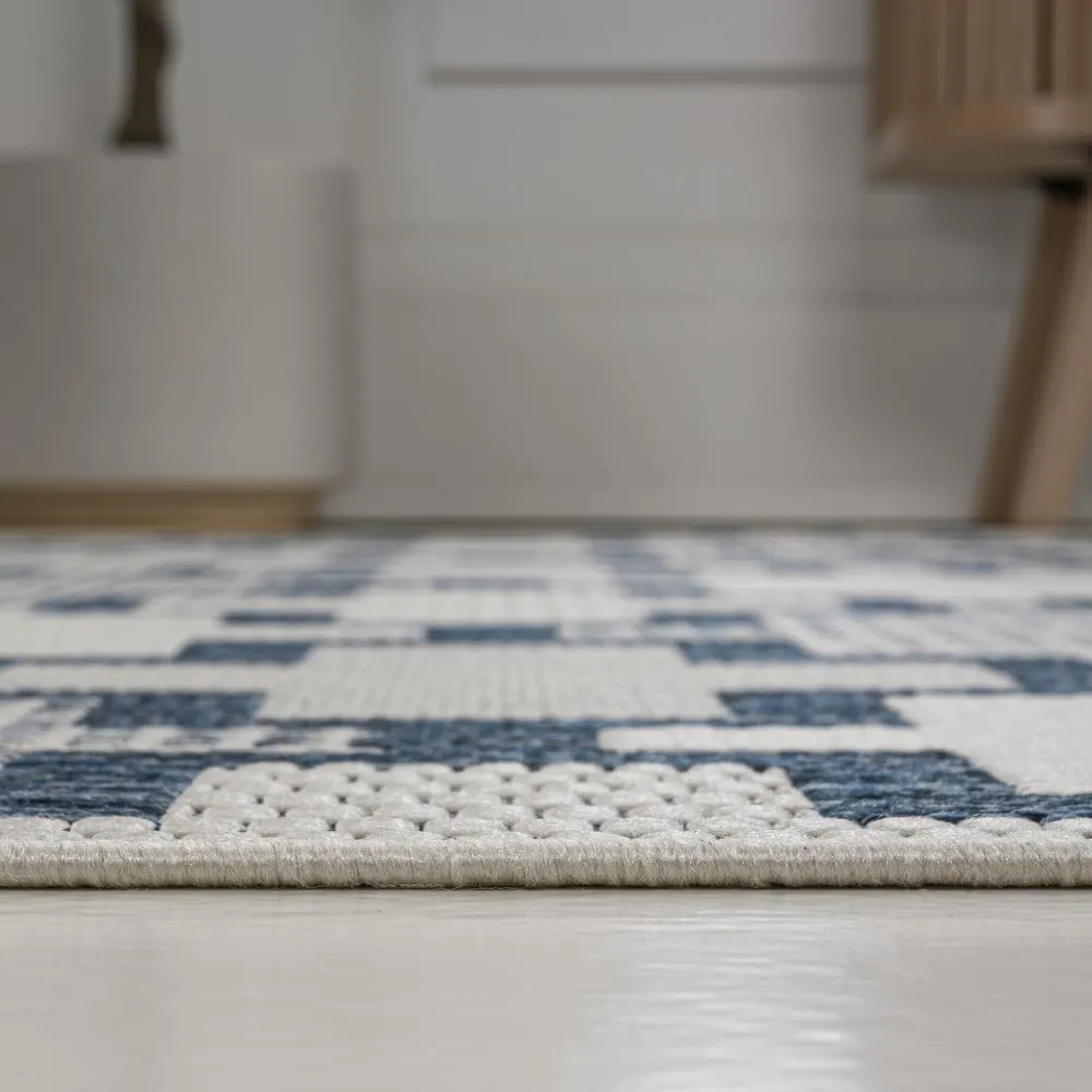 Alfresco Modern Geometric Tile Pattern Indoor/Outdoor Area Rug