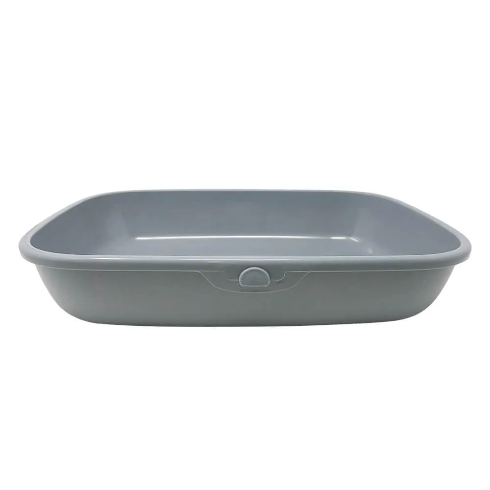 AllPetSolutions Grey Cat Litter Tray with Rim S / L