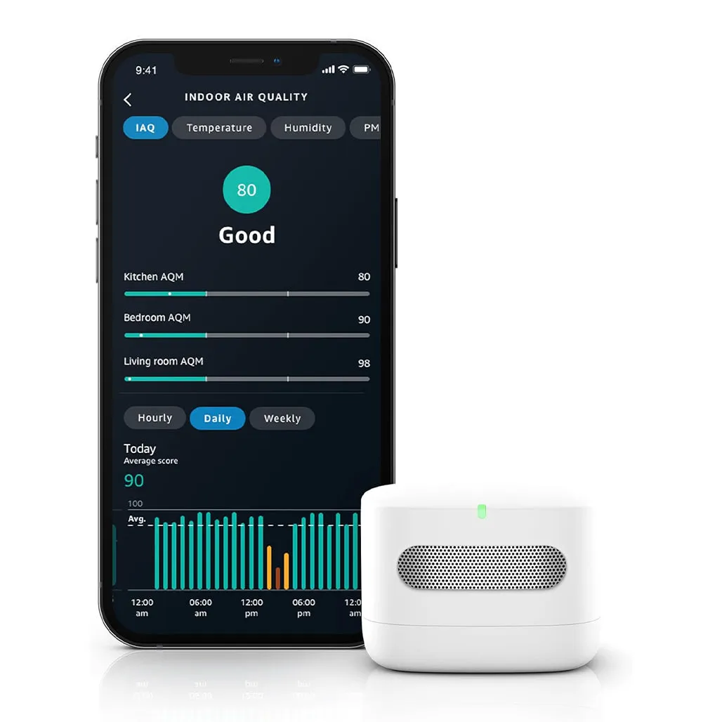 Amazon Smart Air Quality Monitor – Track Indoor Air, Works with Alexa