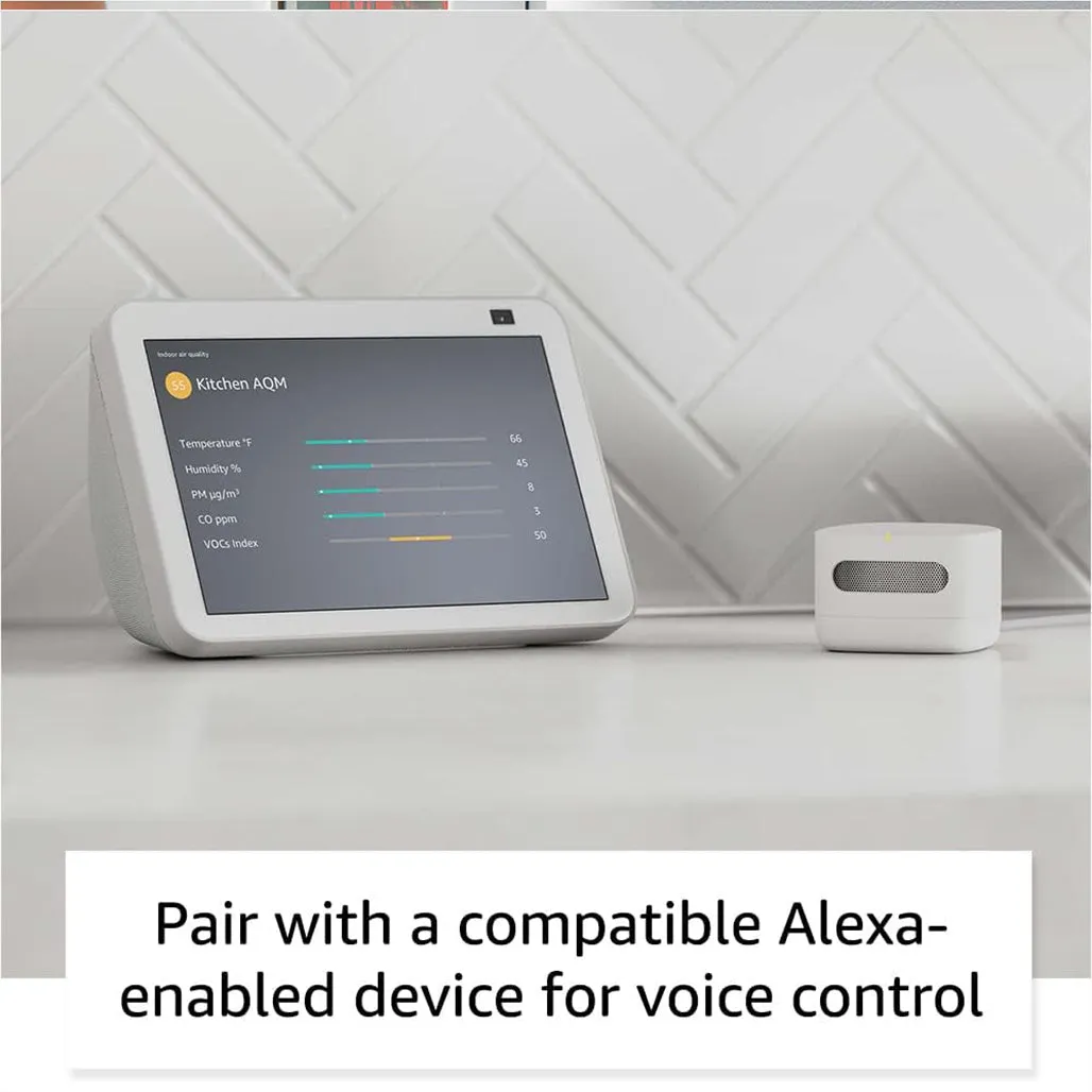 Amazon Smart Air Quality Monitor – Track Indoor Air, Works with Alexa