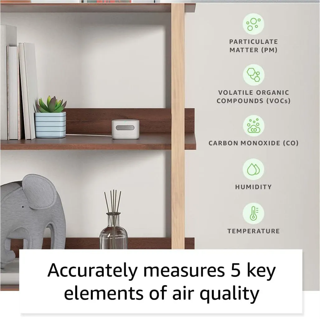 Amazon Smart Air Quality Monitor – Track Indoor Air, Works with Alexa