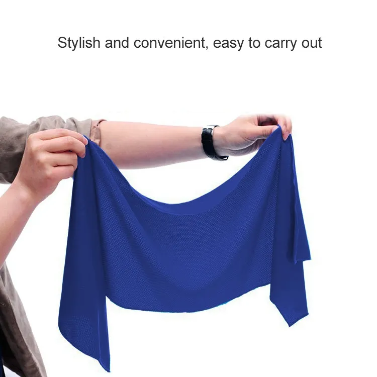 AMZER Arctic Cool Towel Outdoor Sports Portable Cold Feeling Prevent Heatstroke Chill Towel - Dark Blue - pack of 10