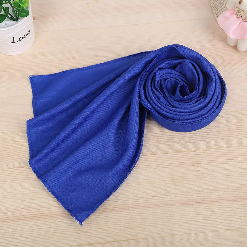 AMZER Arctic Cool Towel Outdoor Sports Portable Cold Feeling Prevent Heatstroke Chill Towel - Dark Blue - pack of 10