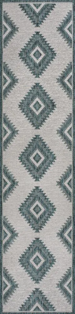Antique Geometric Moroccan Diamond Indoor/Outdoor Area Rug