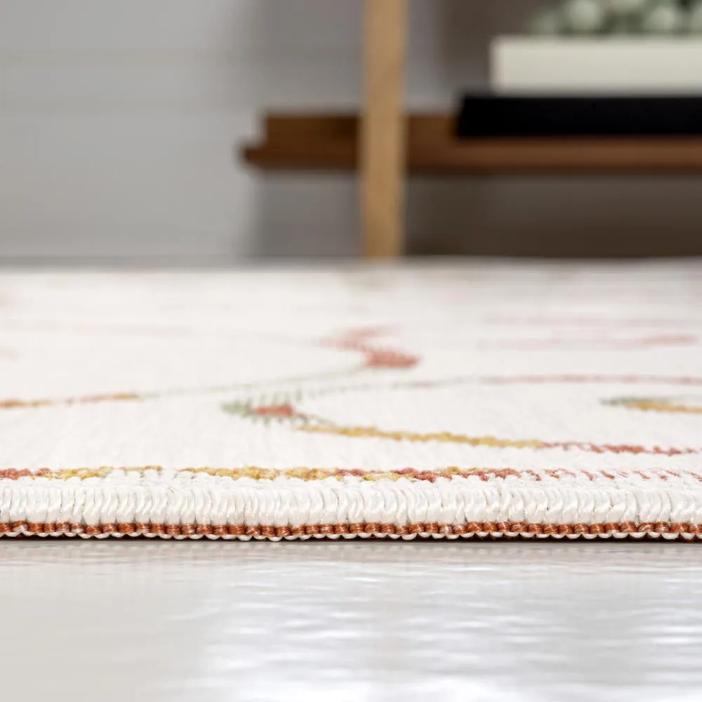 Ariadne Classic Cottage Filigree Scroll Reversible Machine-Washable Indoor/Outdoor Area Rug