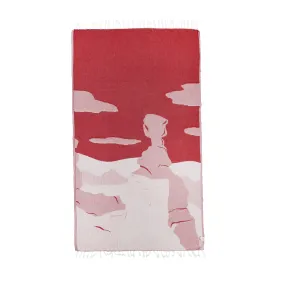 Arizona Sky Throw Beach Towel in Bordeaux