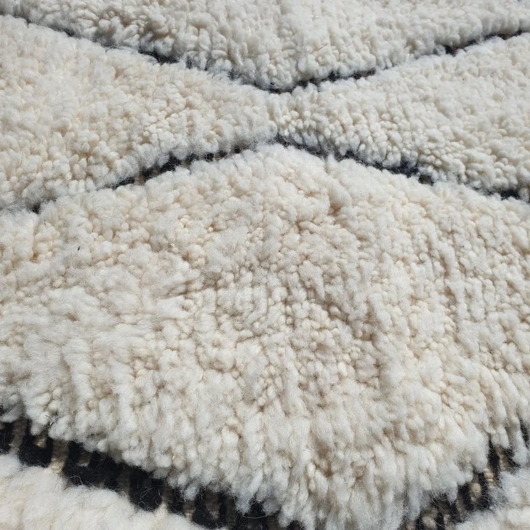Atlas - White Moroccan Runner Rug Ultra Soft Beni Ourain | Authentic Berber Hallway runner | 2'43x9'68 ft | 74x295 cm