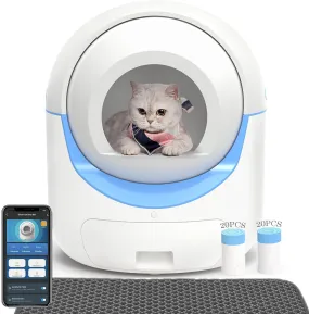 Automatic Cat Litter Box with APP Control, Self Cleaning Smart Litter Box for Multi Cats