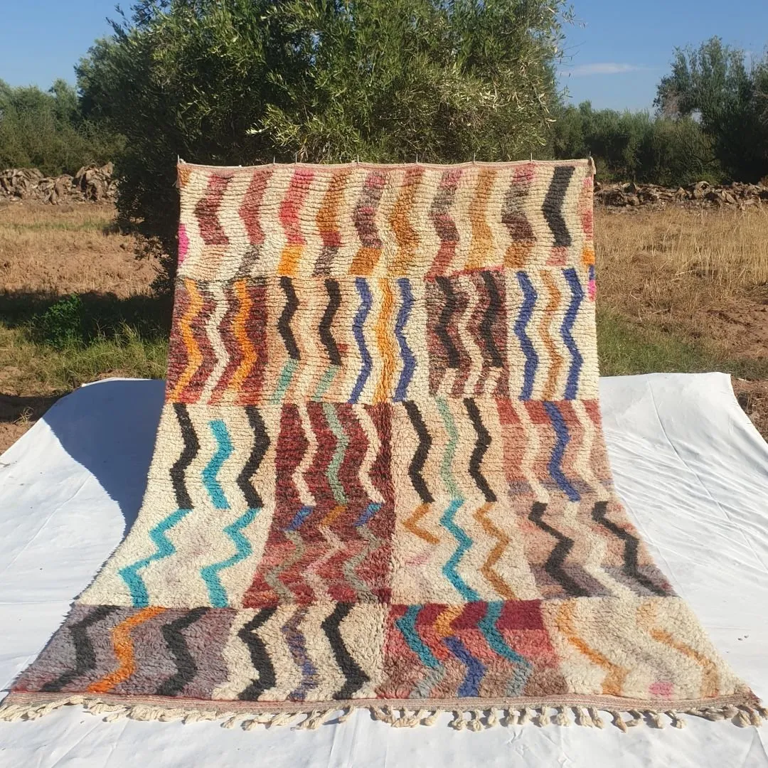 Badwat - Boujaad Moroccan Rug 6x10 Handmade Berber Design | 6'69x10'30 Ft | 204x314 cm