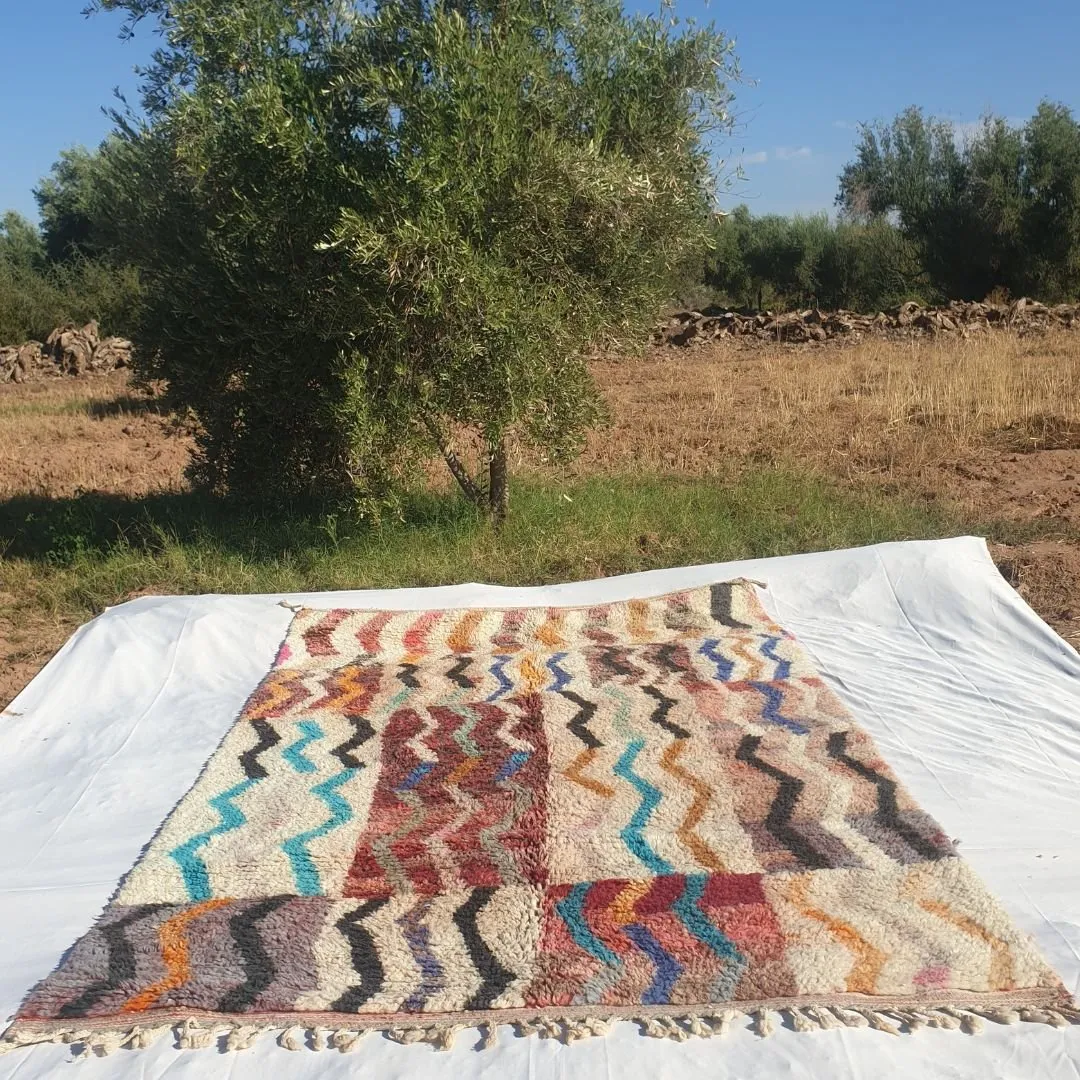 Badwat - Boujaad Moroccan Rug 6x10 Handmade Berber Design | 6'69x10'30 Ft | 204x314 cm