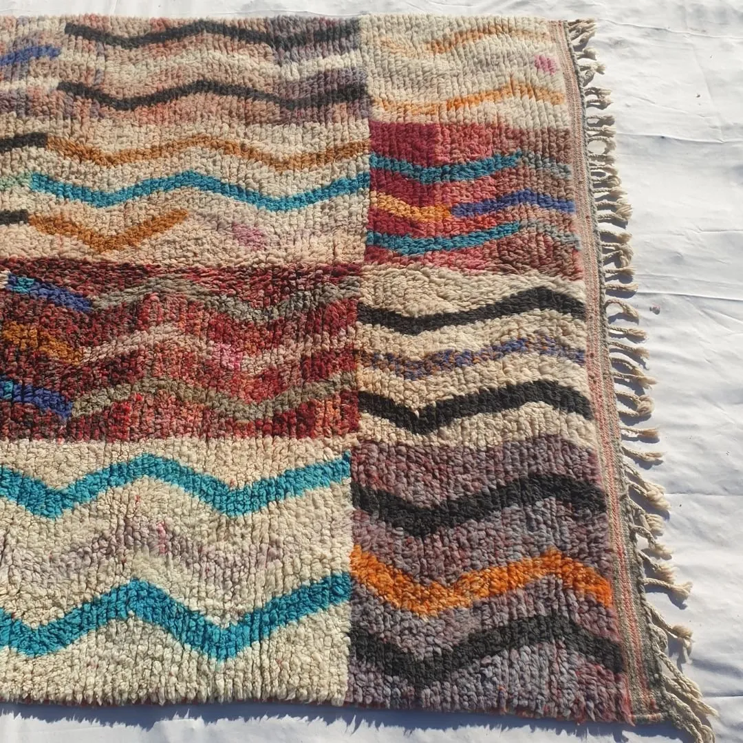 Badwat - Boujaad Moroccan Rug 6x10 Handmade Berber Design | 6'69x10'30 Ft | 204x314 cm