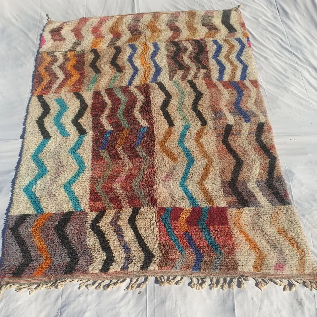Badwat - Boujaad Moroccan Rug 6x10 Handmade Berber Design | 6'69x10'30 Ft | 204x314 cm