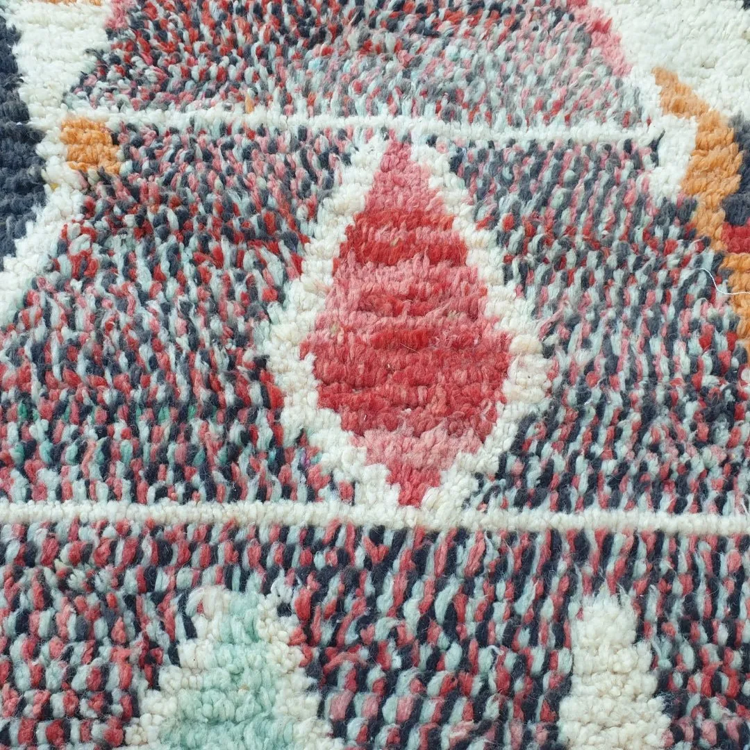 Bakhra | Moroccan Rug 9x12 Large Boujad | Colorful Authentic Handmade Berber Carpet | 9'81 x 12'76 Ft | 300x390 cm