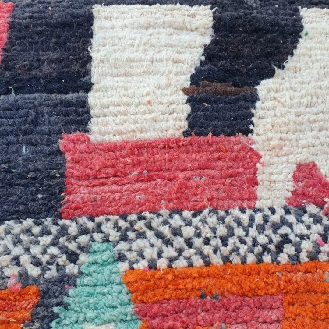 Bakhra | Moroccan Rug 9x12 Large Boujad | Colorful Authentic Handmade Berber Carpet | 9'81 x 12'76 Ft | 300x390 cm