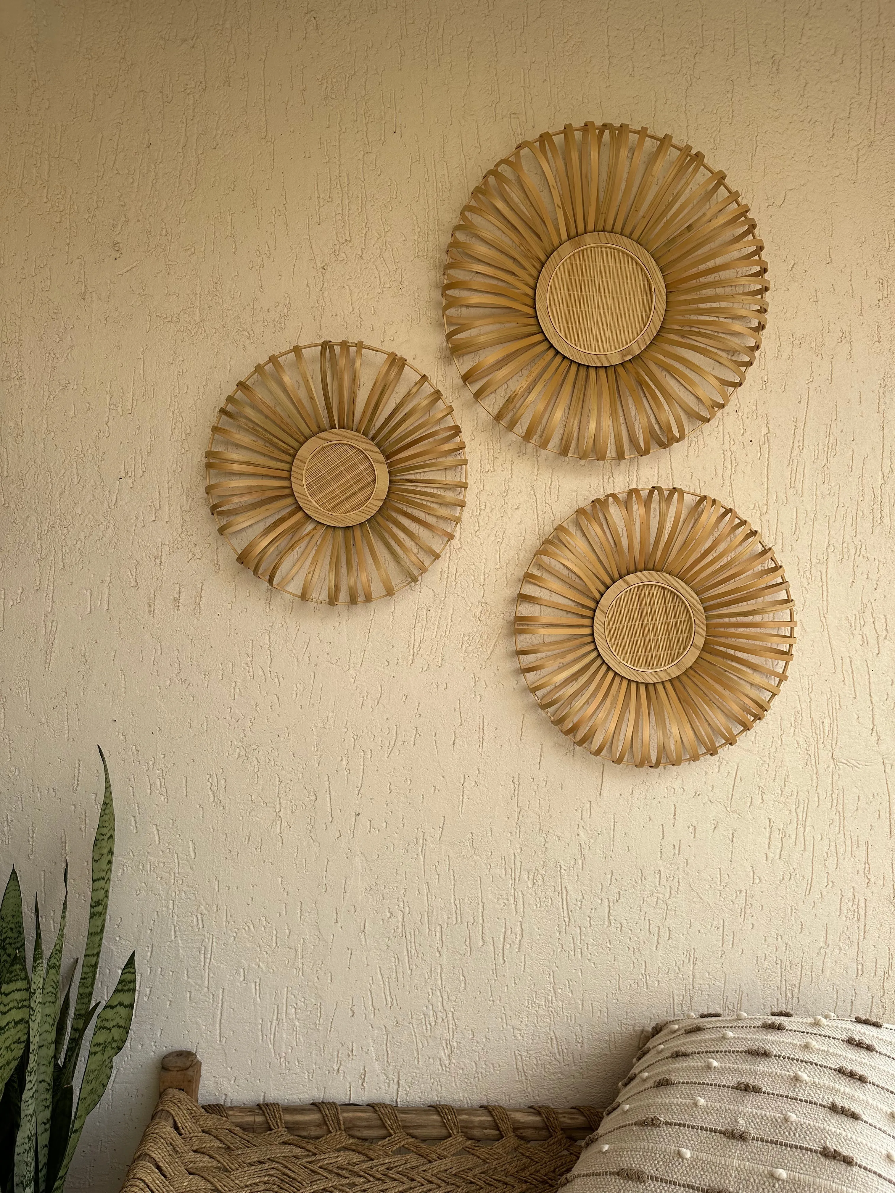 Bamboo Wheel Wall Decor