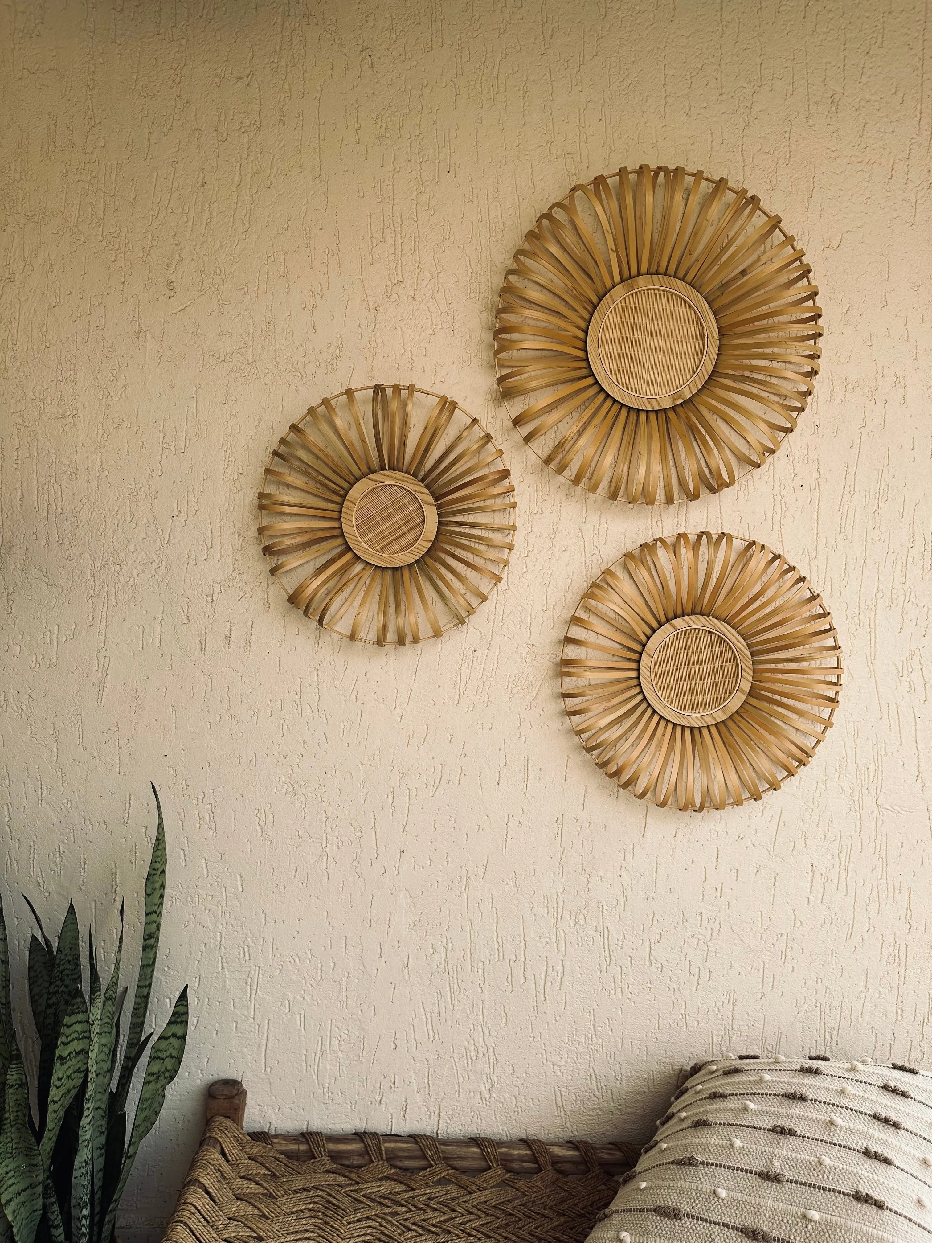 Bamboo Wheel Wall Decor