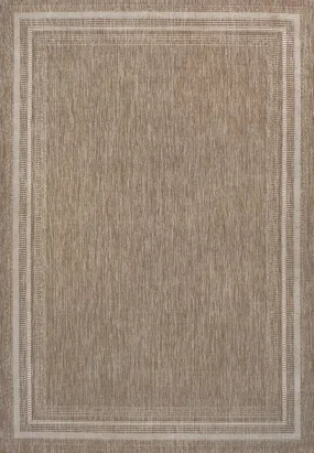 Barclay Traditional Casual Pinstripe Border Indoor/Outdoor Area Rug