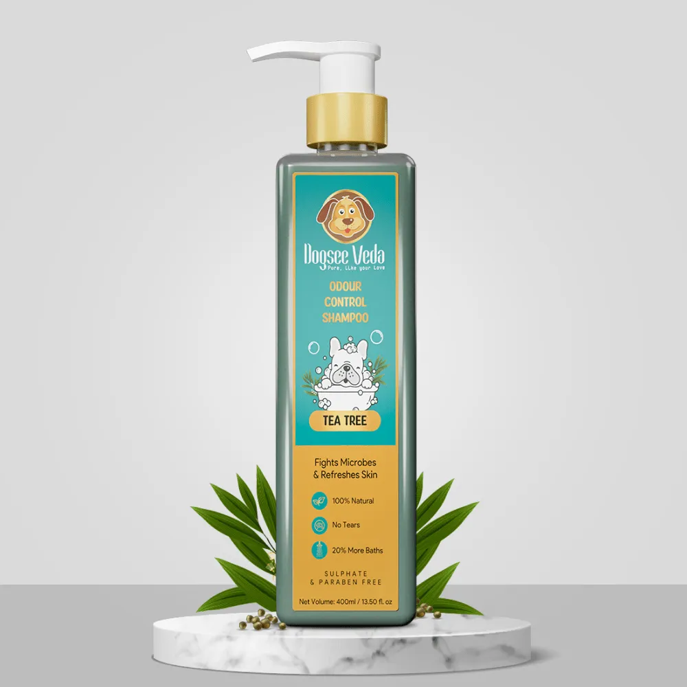 Basil Printed Leash , Aeolus Super Dry Absorption Towels and Dogsee Veda Odour Control Tea Tree Shampoo for Dogs Combo