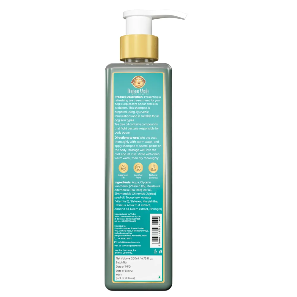 Basil Printed Leash , Aeolus Super Dry Absorption Towels and Dogsee Veda Odour Control Tea Tree Shampoo for Dogs Combo
