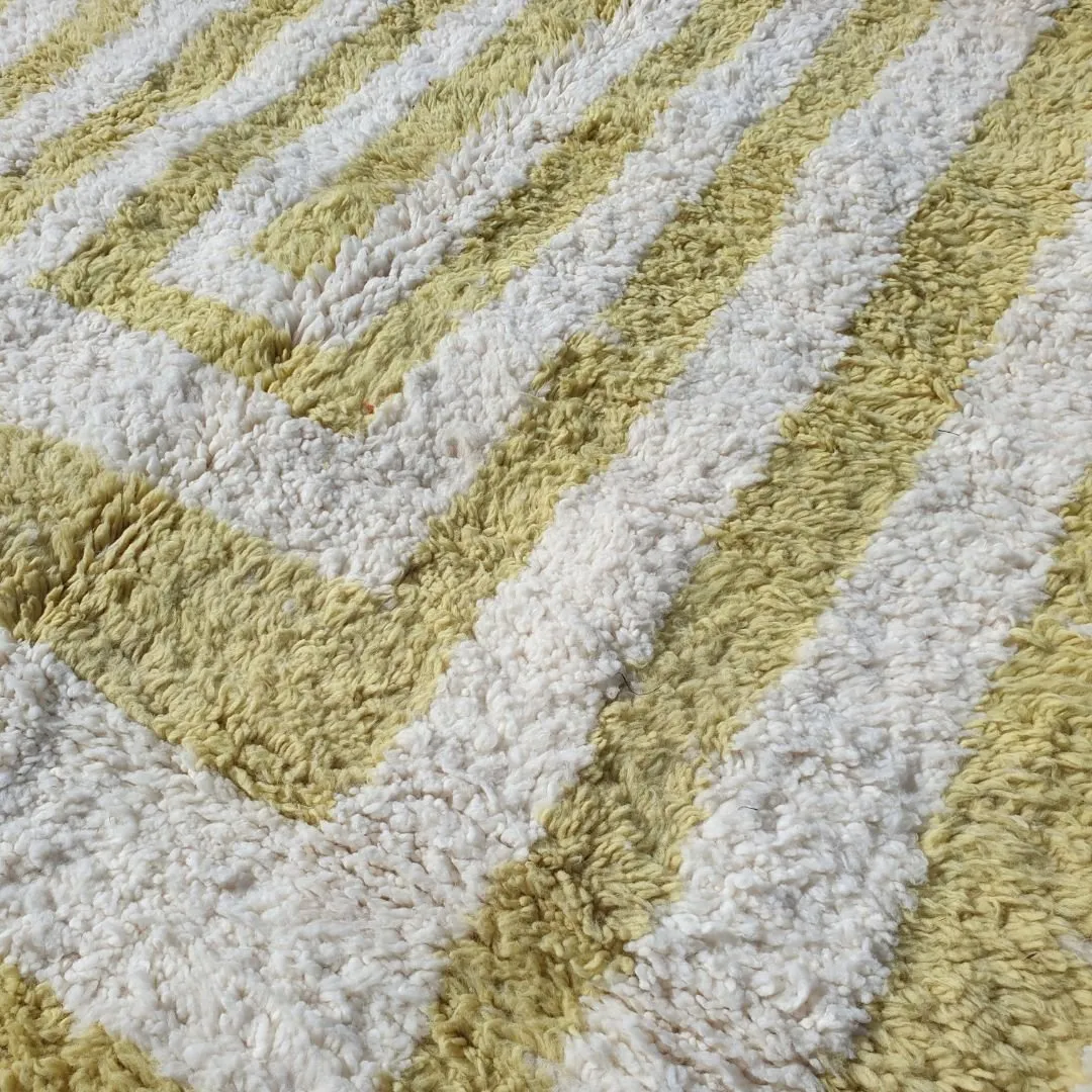 Biria | Beni Ourain 6x10 Moroccan Rug Ultra Soft | Handmade Berber Wool Carpet | 6'89x10'24 Ft | 210x312 cm