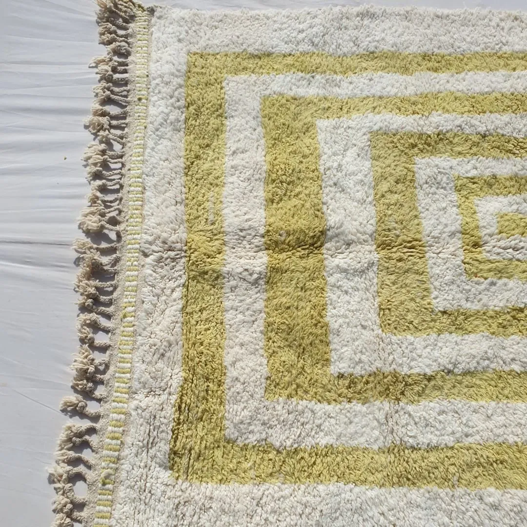 Biria | Beni Ourain 6x10 Moroccan Rug Ultra Soft | Handmade Berber Wool Carpet | 6'89x10'24 Ft | 210x312 cm