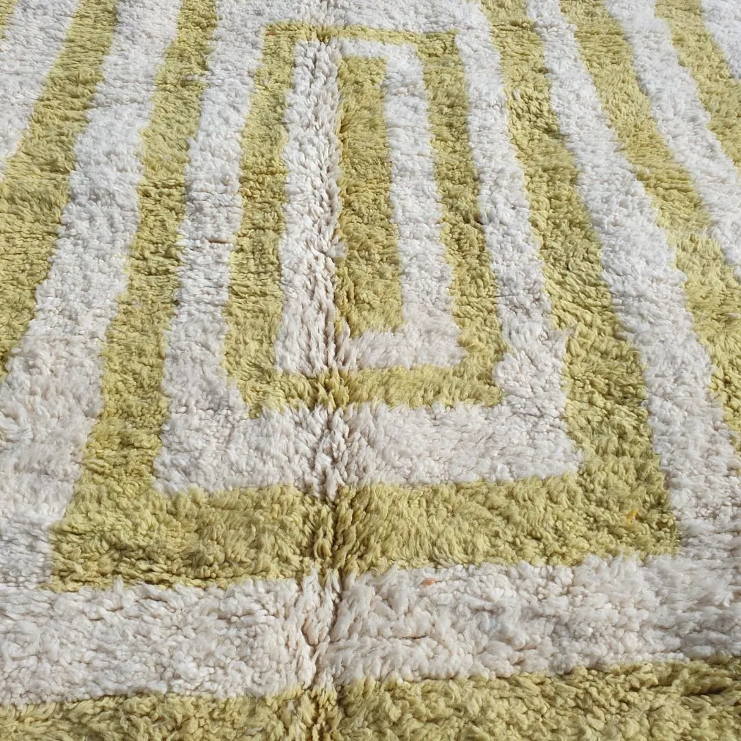 Biria | Beni Ourain 6x10 Moroccan Rug Ultra Soft | Handmade Berber Wool Carpet | 6'89x10'24 Ft | 210x312 cm