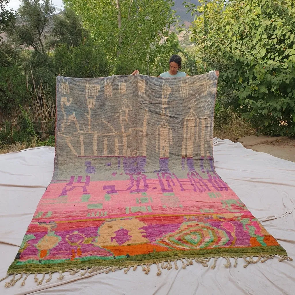 Bkata | Boujaad Moroccan Rug 11'88x7'81 Ft | 362x238 cm | 100% wool handmade in Morocco