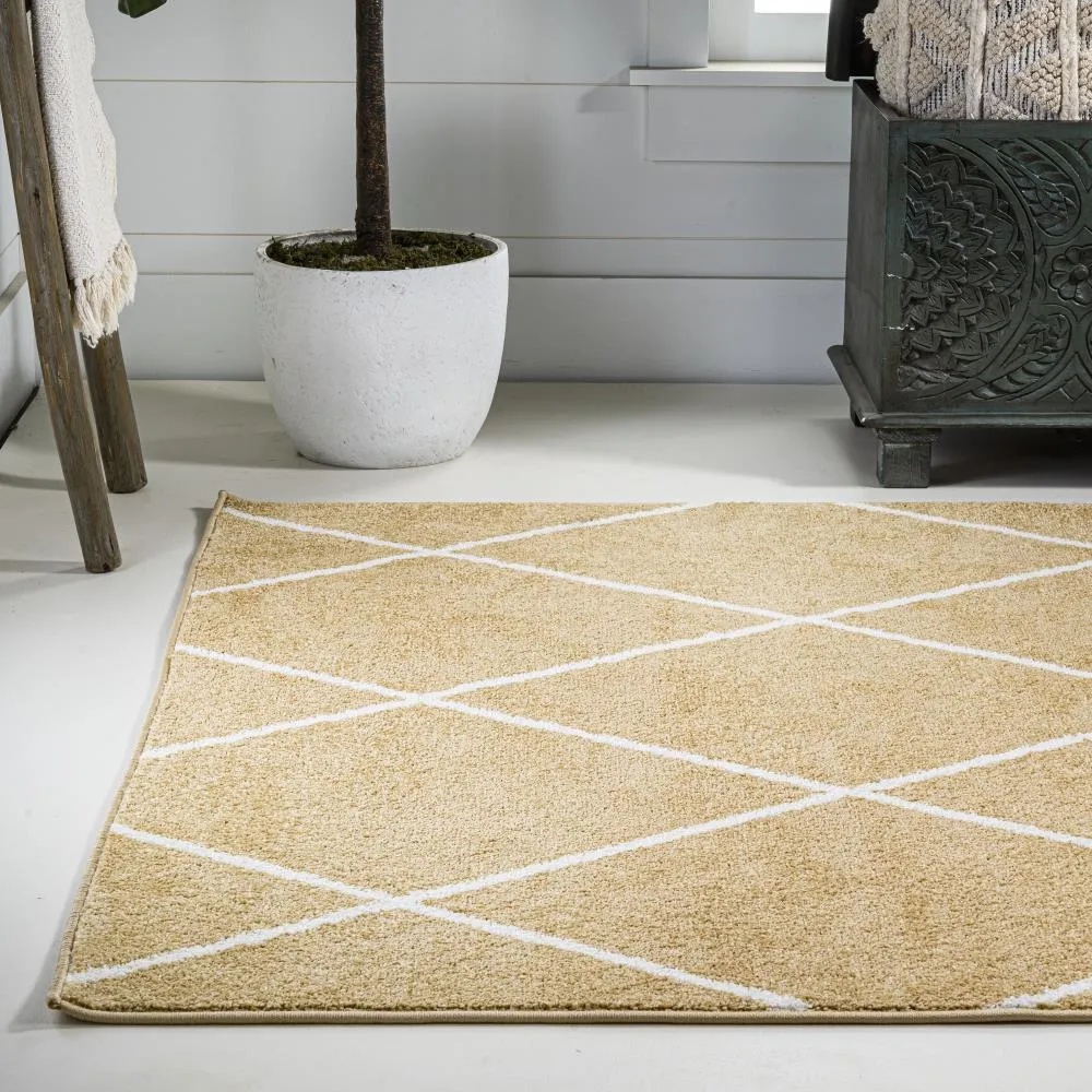 Bounty Minimalist Diamond Trellis Area Rug