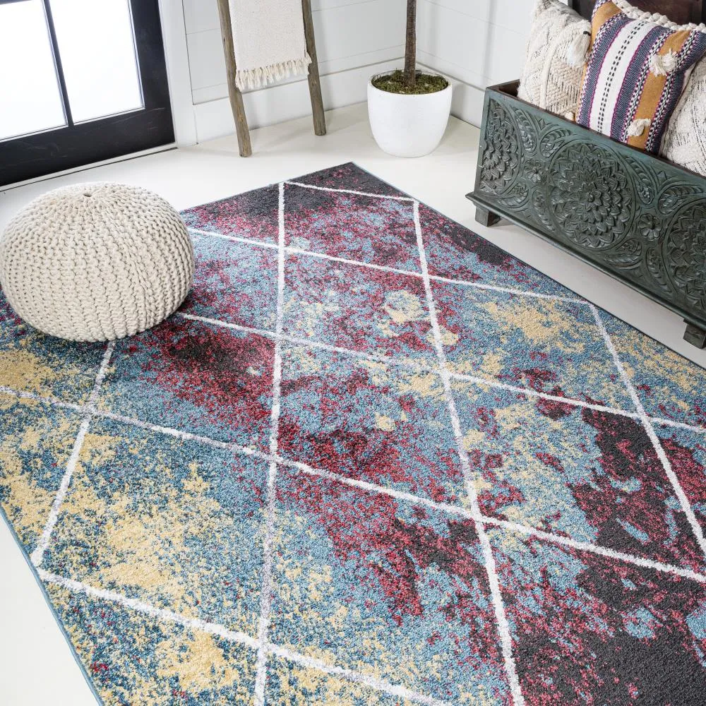 Bounty Minimalist Diamond Trellis Area Rug