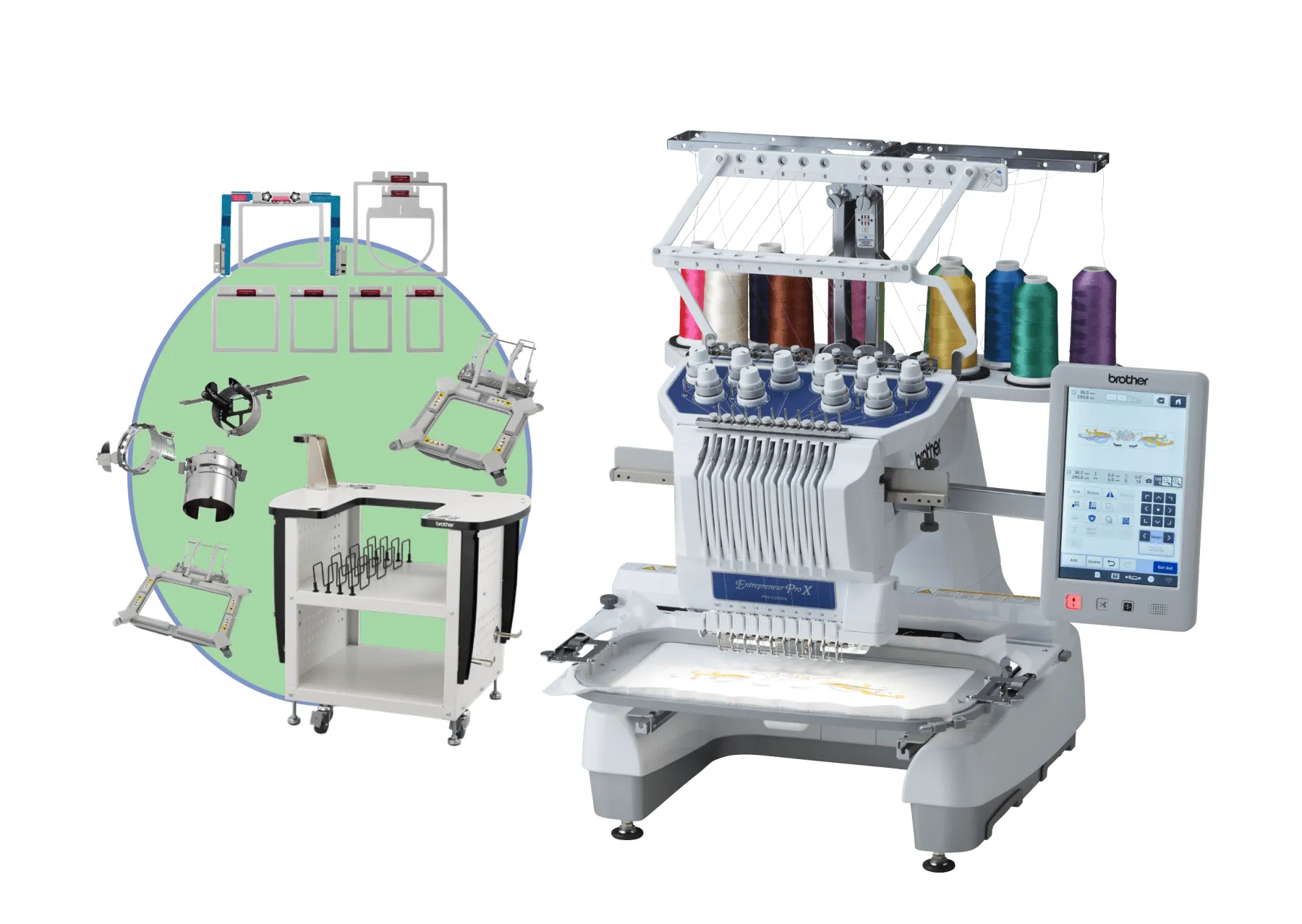 Brother Entrepreneur PRO PR1055X 10 Needle Embroidery Machine
